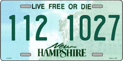 NH license plate 1121027