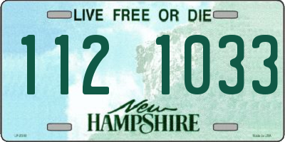 NH license plate 1121033