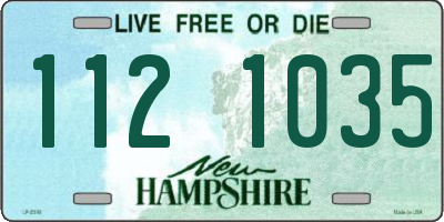 NH license plate 1121035