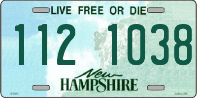 NH license plate 1121038