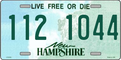NH license plate 1121044
