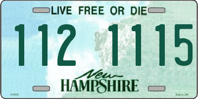 NH license plate 1121115