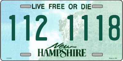 NH license plate 1121118