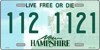NH license plate 1121121