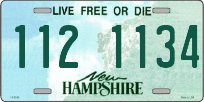 NH license plate 1121134