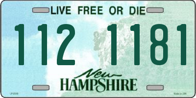 NH license plate 1121181
