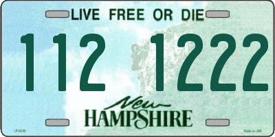 NH license plate 1121222