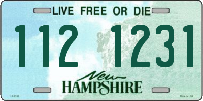 NH license plate 1121231
