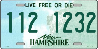 NH license plate 1121232