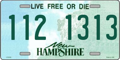 NH license plate 1121313