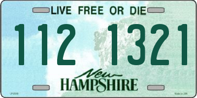 NH license plate 1121321