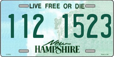 NH license plate 1121523