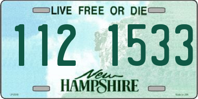 NH license plate 1121533
