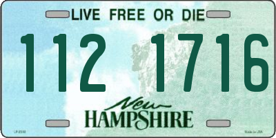 NH license plate 1121716