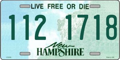 NH license plate 1121718