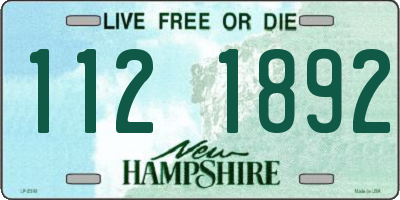 NH license plate 1121892