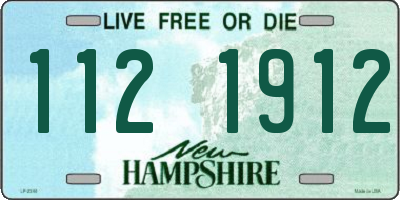 NH license plate 1121912