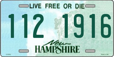 NH license plate 1121916