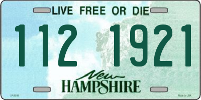 NH license plate 1121921
