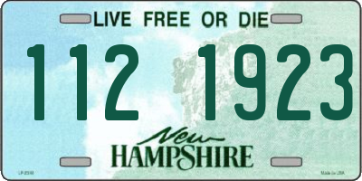 NH license plate 1121923