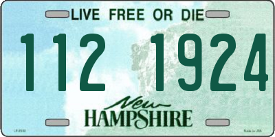 NH license plate 1121924