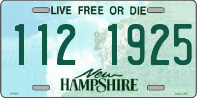 NH license plate 1121925