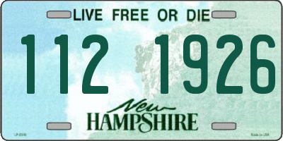 NH license plate 1121926