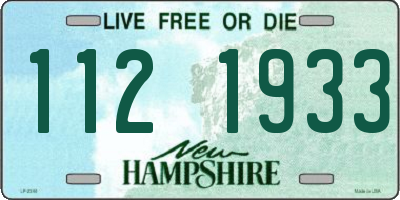 NH license plate 1121933