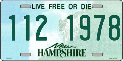 NH license plate 1121978