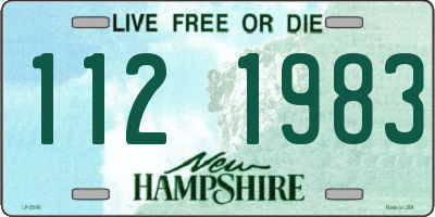 NH license plate 1121983