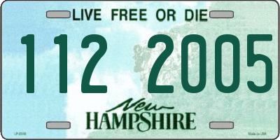 NH license plate 1122005
