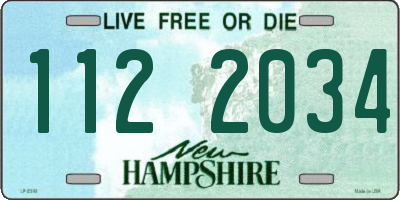 NH license plate 1122034