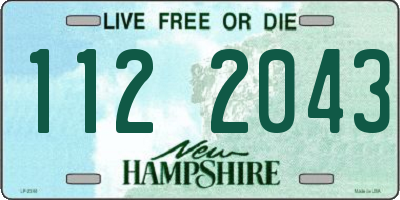 NH license plate 1122043