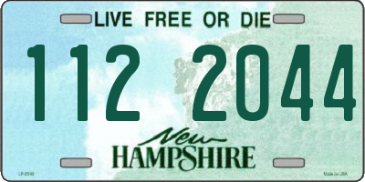 NH license plate 1122044