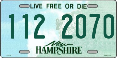 NH license plate 1122070