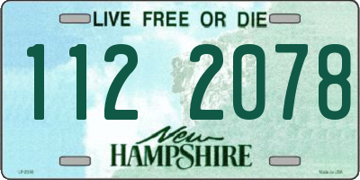 NH license plate 1122078