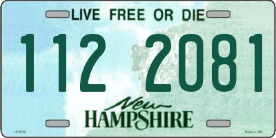 NH license plate 1122081