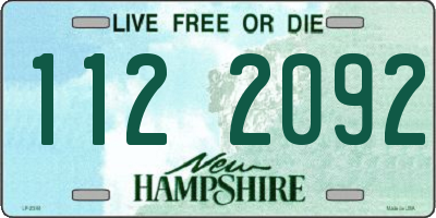 NH license plate 1122092