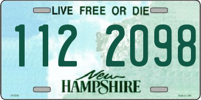 NH license plate 1122098