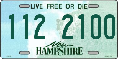 NH license plate 1122100