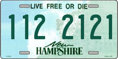 NH license plate 1122121