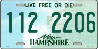 NH license plate 1122206
