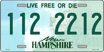 NH license plate 1122212