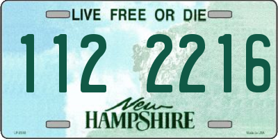 NH license plate 1122216