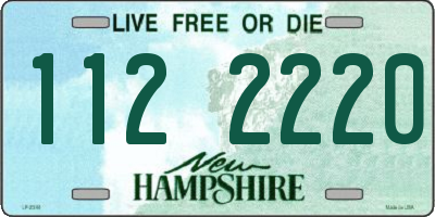 NH license plate 1122220