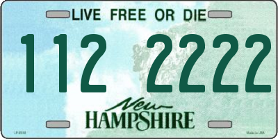 NH license plate 1122222