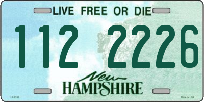 NH license plate 1122226