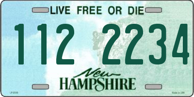 NH license plate 1122234