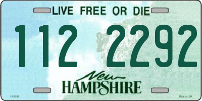 NH license plate 1122292