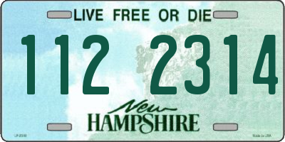 NH license plate 1122314